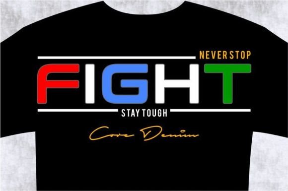 FIGHT T-shirt Design Graphic: SVG Review