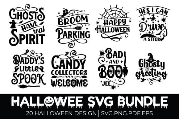 Halloween Bundle 20 Designs Graphic Review