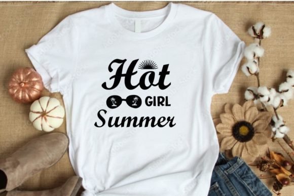 Hot Summer Girl Graphics for T-Shirt Designs