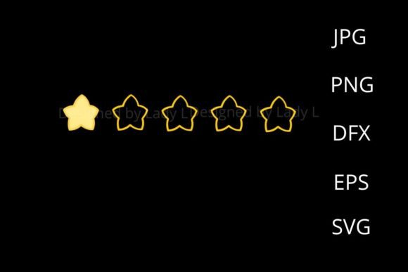 One out of Five Star Review Graphics for T-Shirt Designs