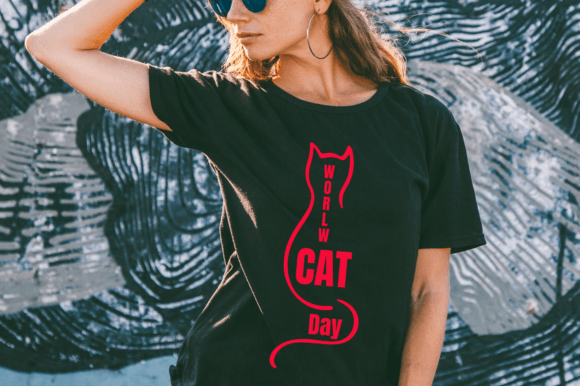 World Cat Day Graphics & T-Shirt Designs Review